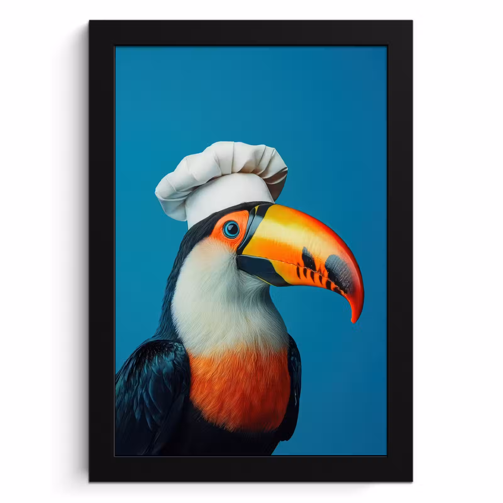 KitchenYeah - Cucina - Cornice per foto - Tucano - Pappagallo - Uccello - Cappello da cuoco — 1
