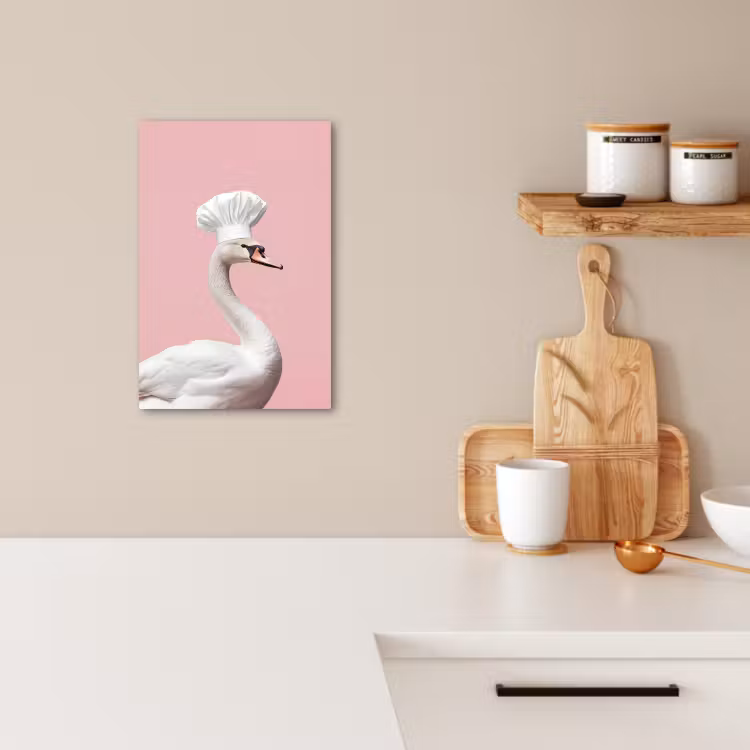 Dipinti su tela - Cigno - Cappello da cuoco - Bello - Classico — 1