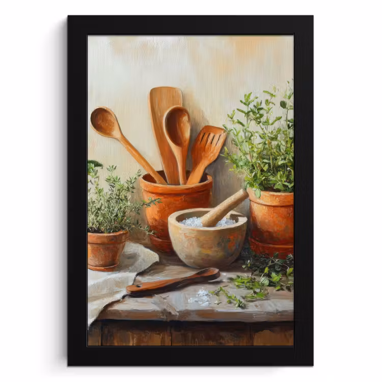 KitchenYeah - Cucina - Cornice per foto - Vasi - Erbe - Legno — 1