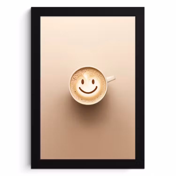 KitchenYeah - Cucina - Cornice per foto - Caffè - Schiuma di latte - Sorriso - Beige — 1