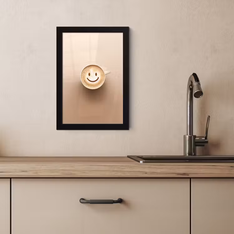 KitchenYeah - Cucina - Cornice per foto - Caffè - Schiuma di latte - Sorriso - Beige — 4