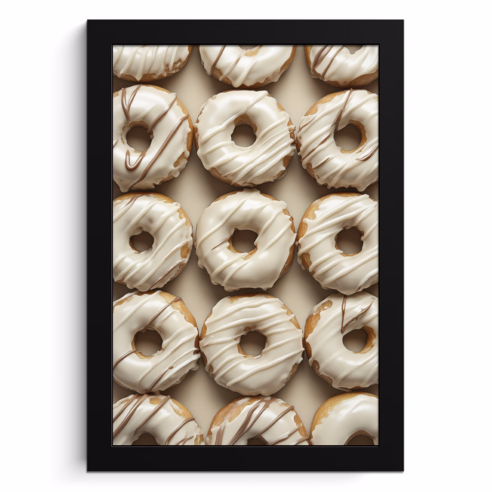 KitchenYeah - Cucina - Cornice per foto - Ciambelle - Cioccolato - Bianco - Beige — 1