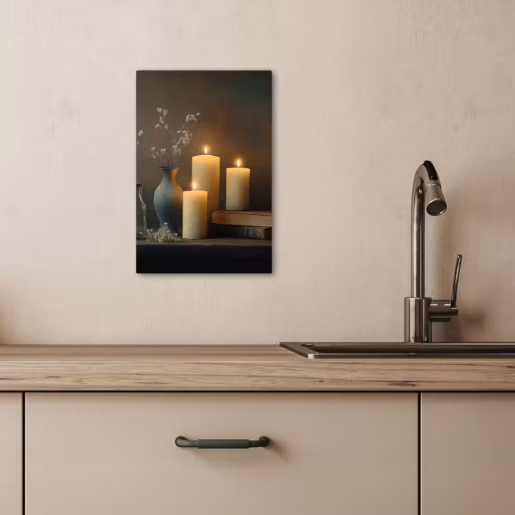Dipinti su tela - Candele - Natura morta - Rustico - Libri — 1