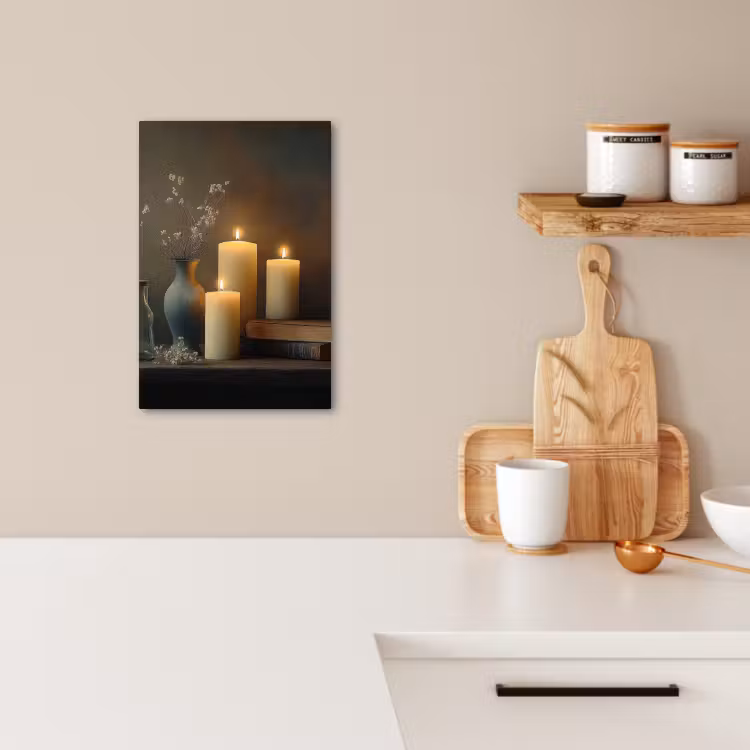 Dipinti su tela - Candele - Natura morta - Rustico - Libri — 3