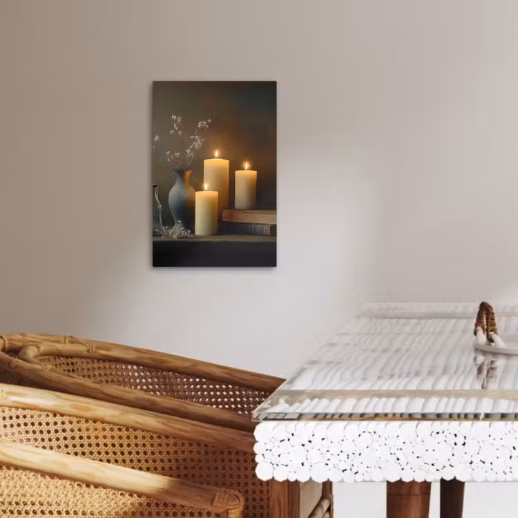 Dipinti su tela - Candele - Natura morta - Rustico - Libri — 4