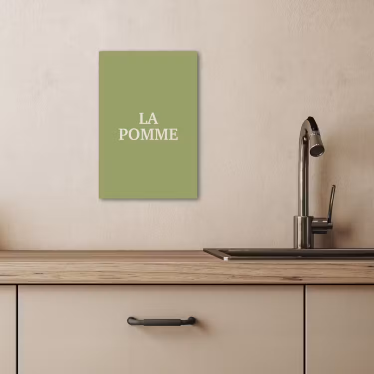 Dipinti su tela - Mela - Verde - Minimalista — 3