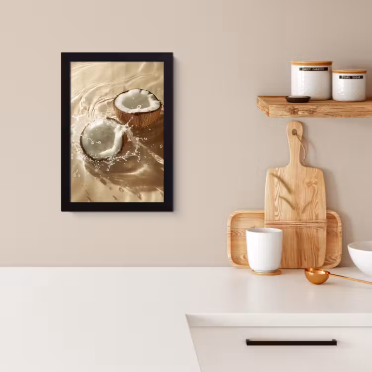 KitchenYeah - Cucina - Cornice per foto - Acqua di cocco - Acqua - Beige - Spruzzi — 2