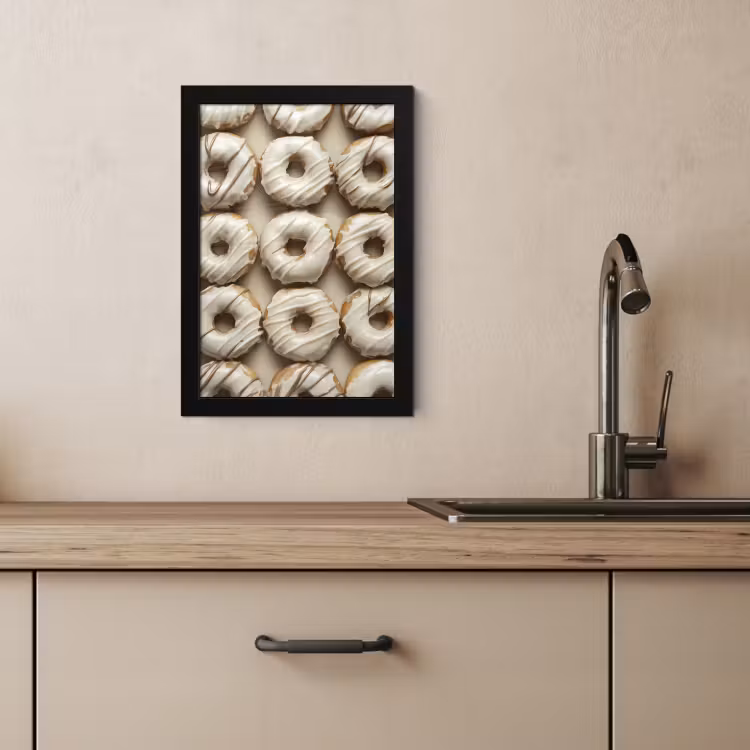 KitchenYeah - Cucina - Cornice per foto - Ciambelle - Cioccolato - Bianco - Beige — 2