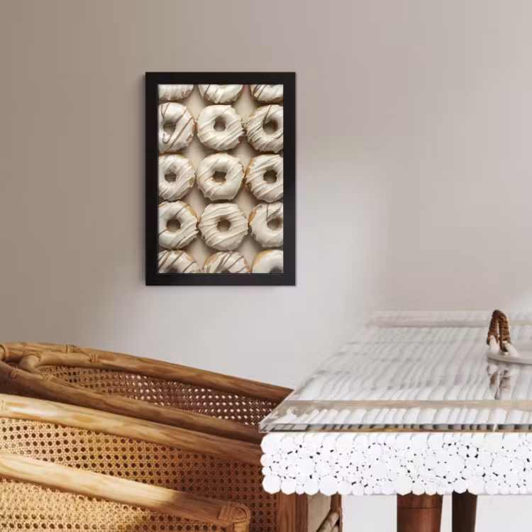 KitchenYeah - Cucina - Cornice per foto - Ciambelle - Cioccolato - Bianco - Beige — 4