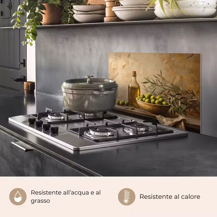 Paraschizzi cucina - Olive - Natura morta - Vintage — 2