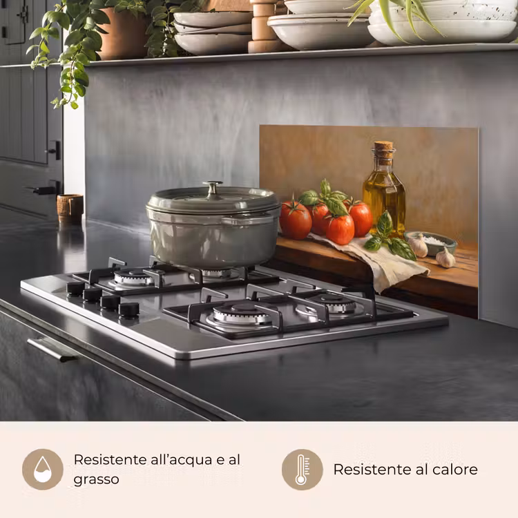 Paraschizzi cucina - Pomodori - Olio d'oliva - Natura morta — 2