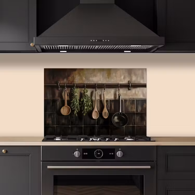 Paraschizzi cucina - Utensili da cucina - Rustico - Piastrelle - Spezie — 5