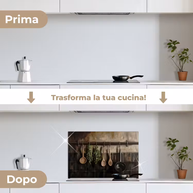 Paraschizzi cucina - Utensili da cucina - Rustico - Piastrelle - Spezie — 7