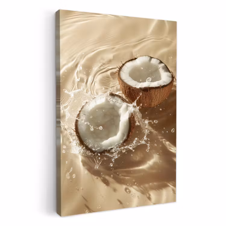 Dipinti su tela - Acqua di cocco - Acqua - Beige - Spruzzi — 1