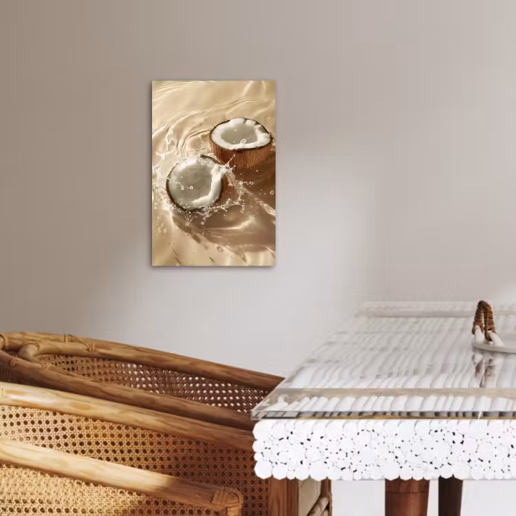 Dipinti su tela - Acqua di cocco - Acqua - Beige - Spruzzi — 3
