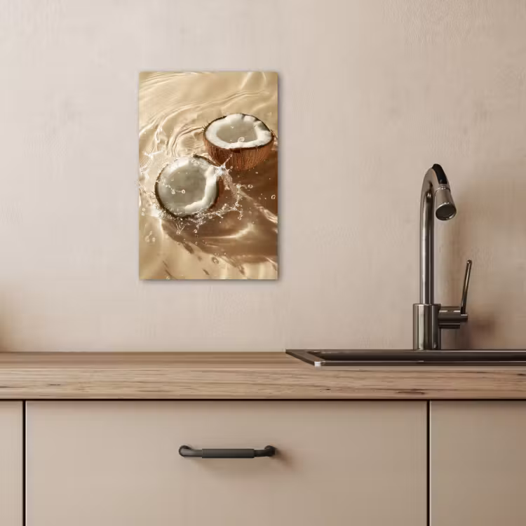 Dipinti su tela - Acqua di cocco - Acqua - Beige - Spruzzi — 4