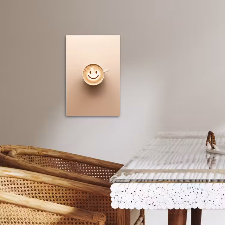 Dipinti su tela - Caffè - Schiuma di latte - Sorriso - Beige — 3