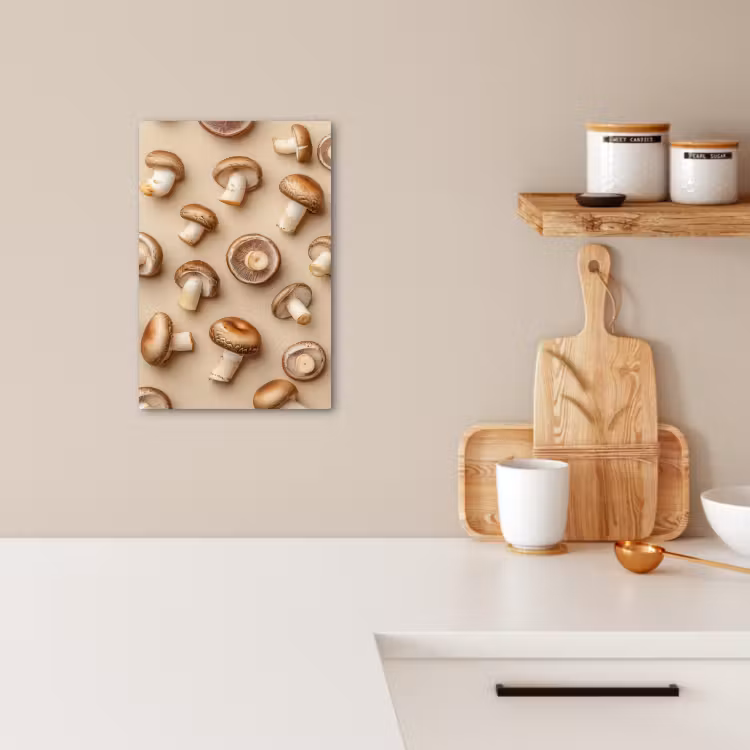 Dipinti su tela - Funghi di castagno - Beige — 1