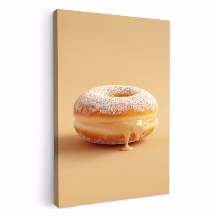 Dipinti su tela - Ciambella - Cremosa - Zucchero a velo - Beige — 2