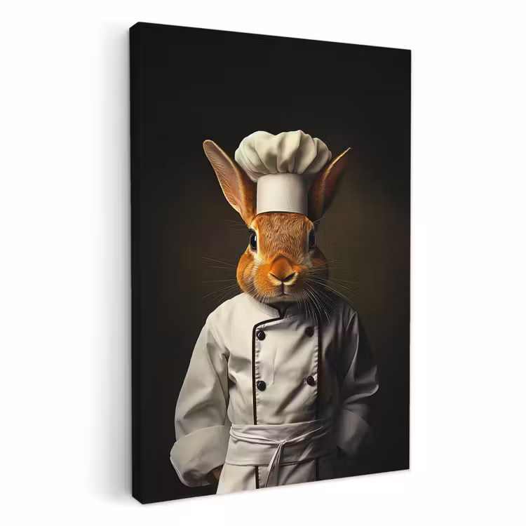Dipinti su tela - Coniglio - Cuoco - Animale — 1