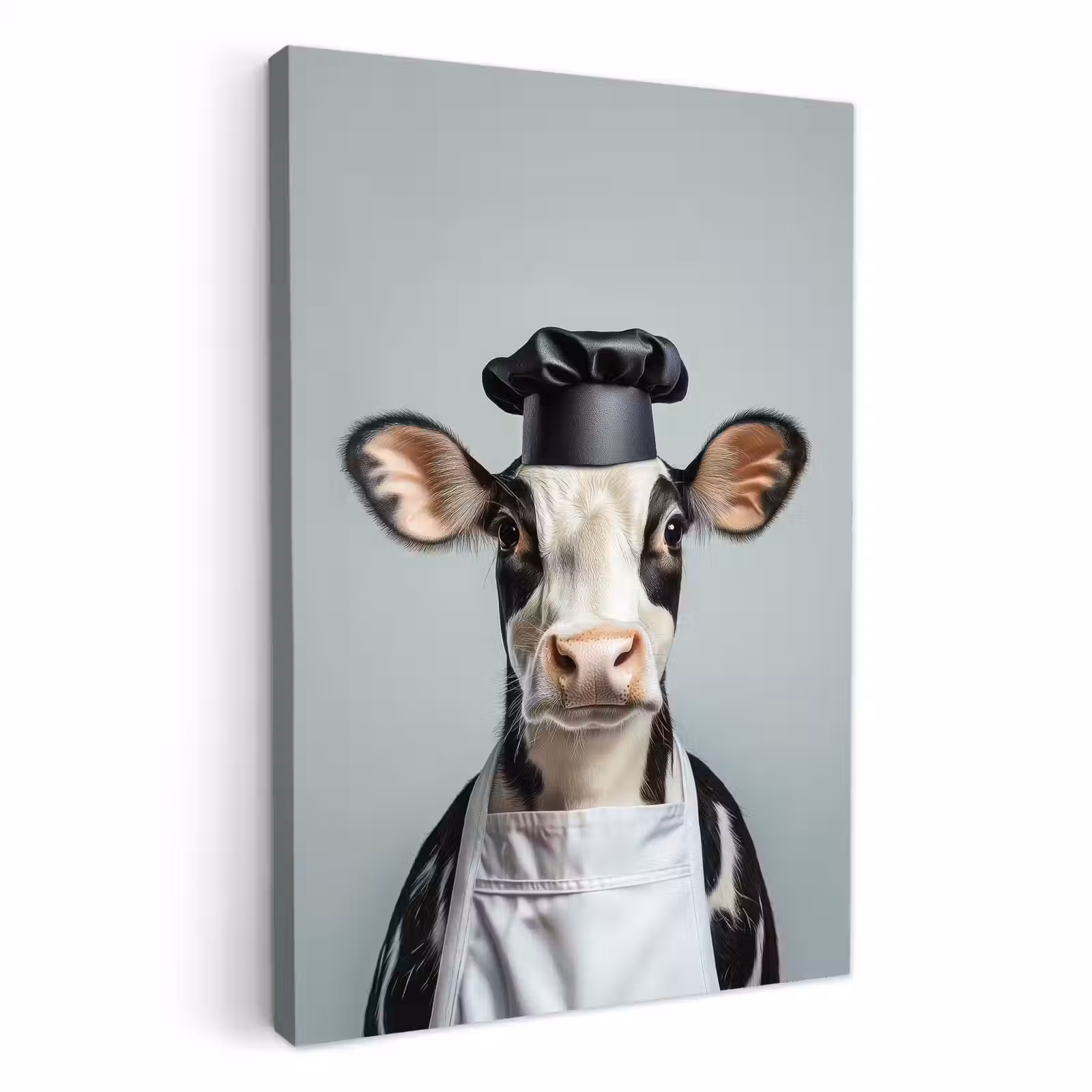 Dipinti su tela - Mucca - Nero - Bianco - Cuoco — 1