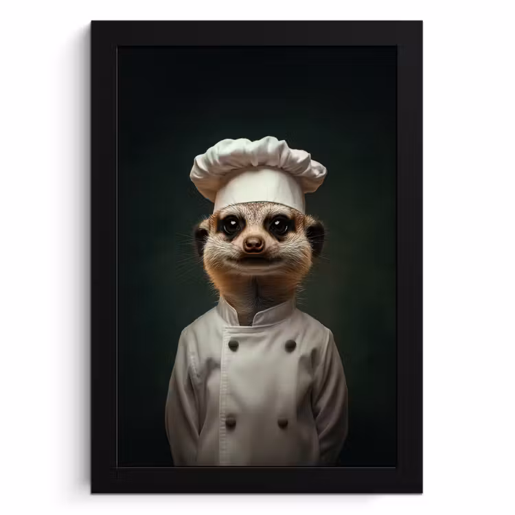 KitchenYeah - Cucina - Cornice per foto - Animale - Cuoco - Meerkat — 1