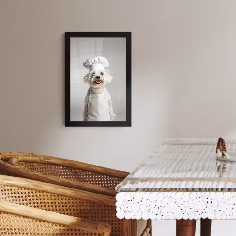 KitchenYeah - Cucina - Cornice per foto - Cane - Bianco - Cuoco — 3