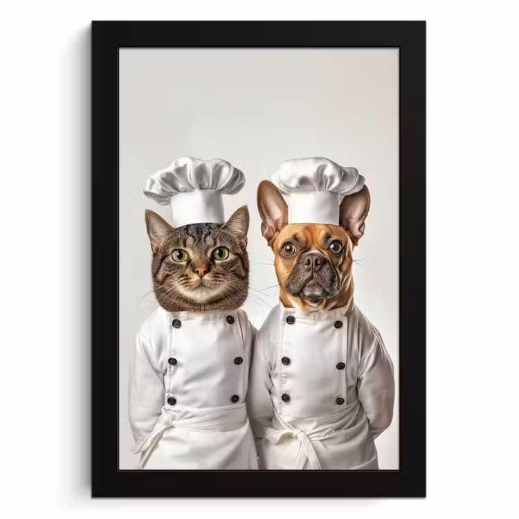 KitchenYeah - Cucina - Cornice per foto - Gatto - Cane - Vestiti da cuoco — 1