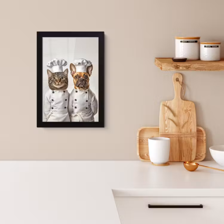 KitchenYeah - Cucina - Cornice per foto - Gatto - Cane - Vestiti da cuoco — 2