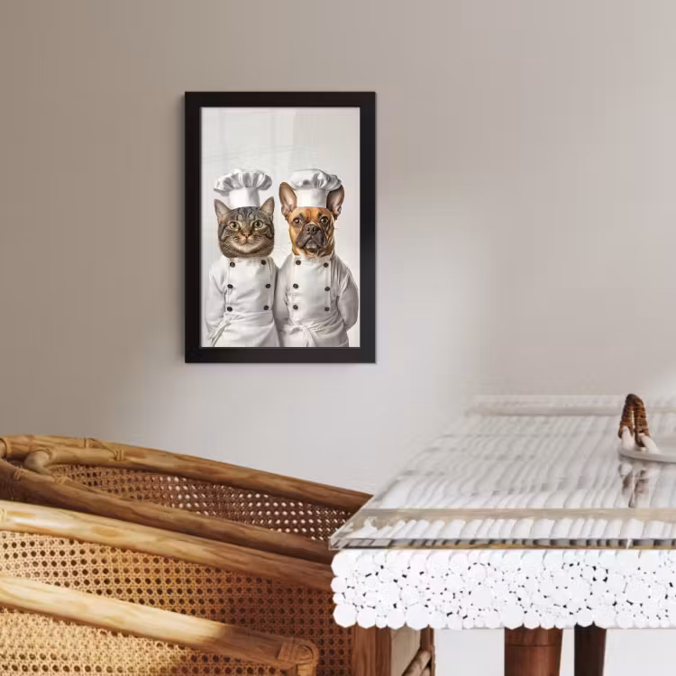 KitchenYeah - Cucina - Cornice per foto - Gatto - Cane - Vestiti da cuoco — 3