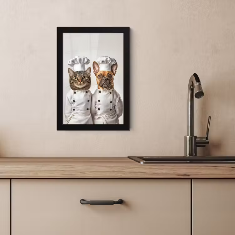 KitchenYeah - Cucina - Cornice per foto - Gatto - Cane - Vestiti da cuoco — 4