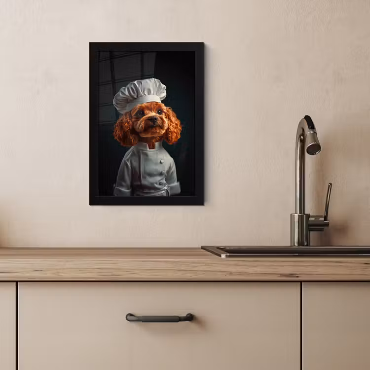 KitchenYeah - Cucina - Cornice per foto - Marrone - Cuoco - Cane — 2