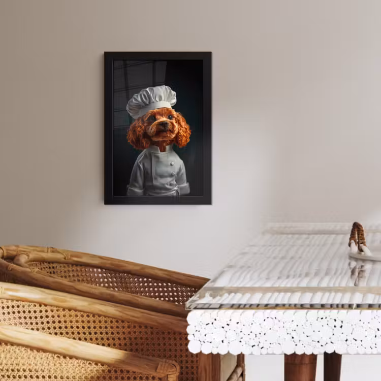 KitchenYeah - Cucina - Cornice per foto - Marrone - Cuoco - Cane — 3