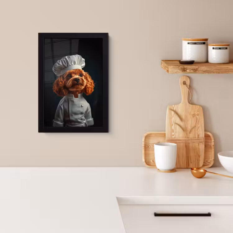 KitchenYeah - Cucina - Cornice per foto - Marrone - Cuoco - Cane — 4