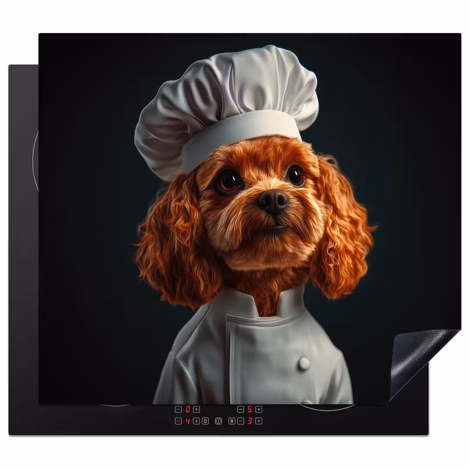 Protezione piano induzione - Marrone - Cuoco - Cane — 1