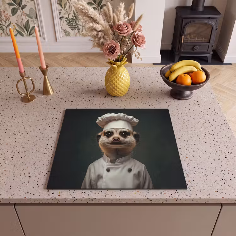 Protezione piano induzione - Animale - Cuoco - Meerkat — 3