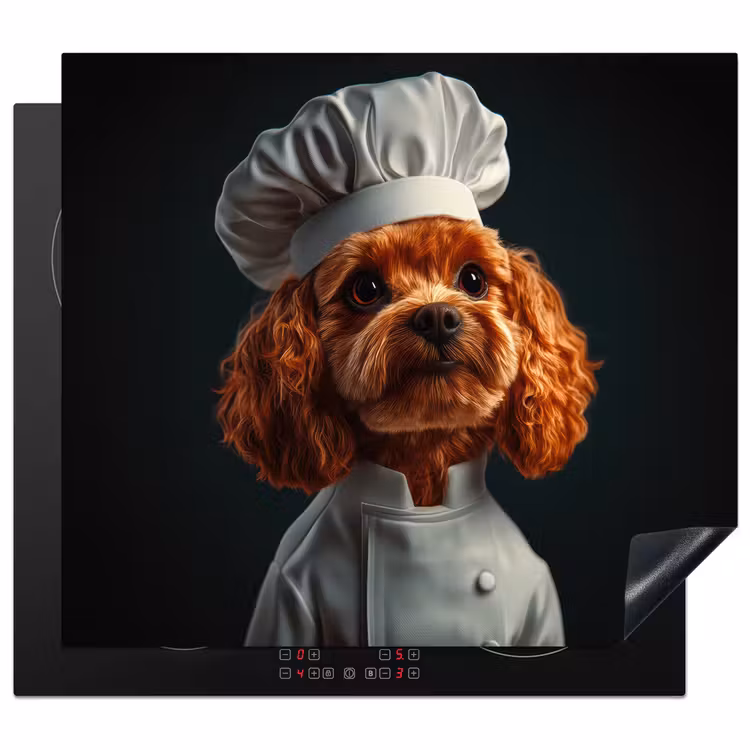 Protezione piano induzione - Marrone - Cuoco - Cane — 1