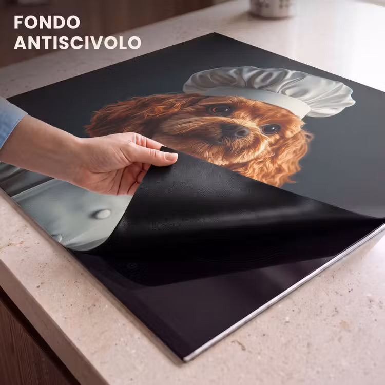 Protezione piano induzione - Marrone - Cuoco - Cane — 6