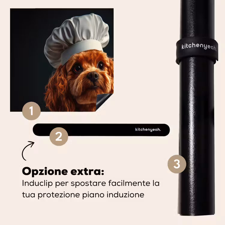 Protezione piano induzione - Marrone - Cuoco - Cane — 8