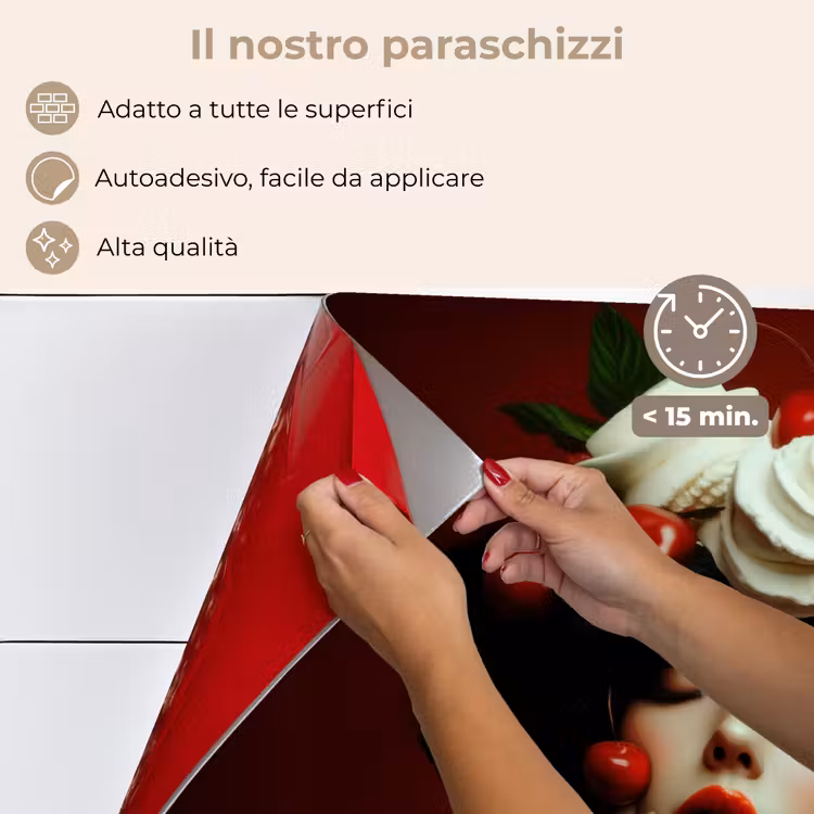 Paraschizzi cucina - Donna - Ciliegie - Panna montata — 4