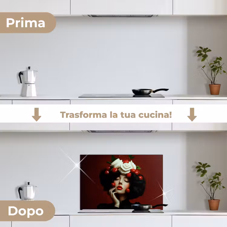 Paraschizzi cucina - Donna - Ciliegie - Panna montata — 7