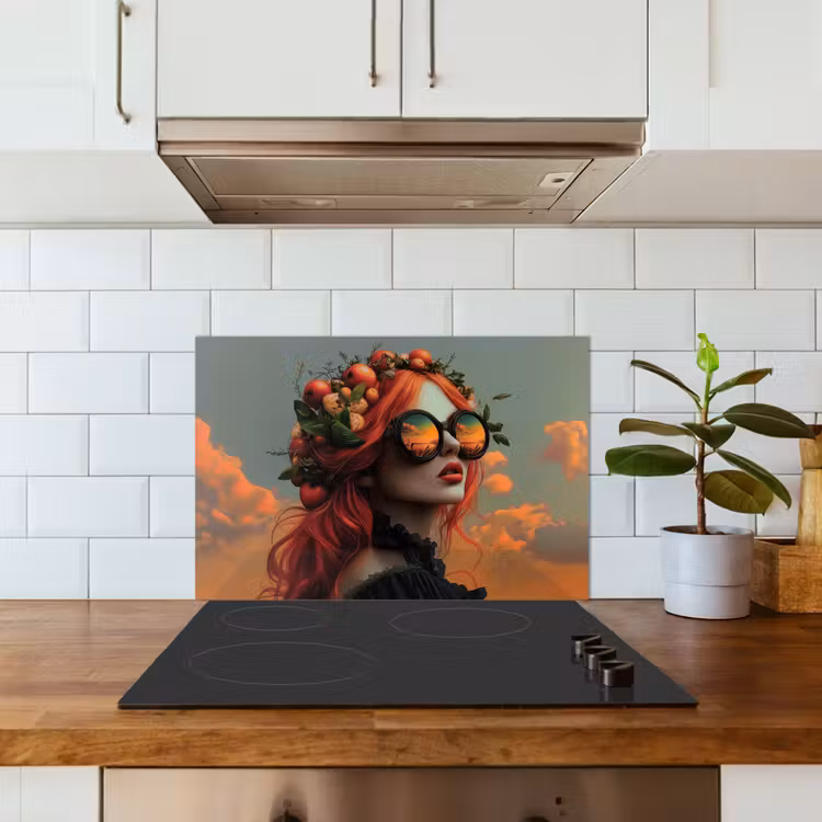 Paraschizzi cucina - Donna - Corona - Pomodoro - Bascilicum - Occhiali da sole — 3