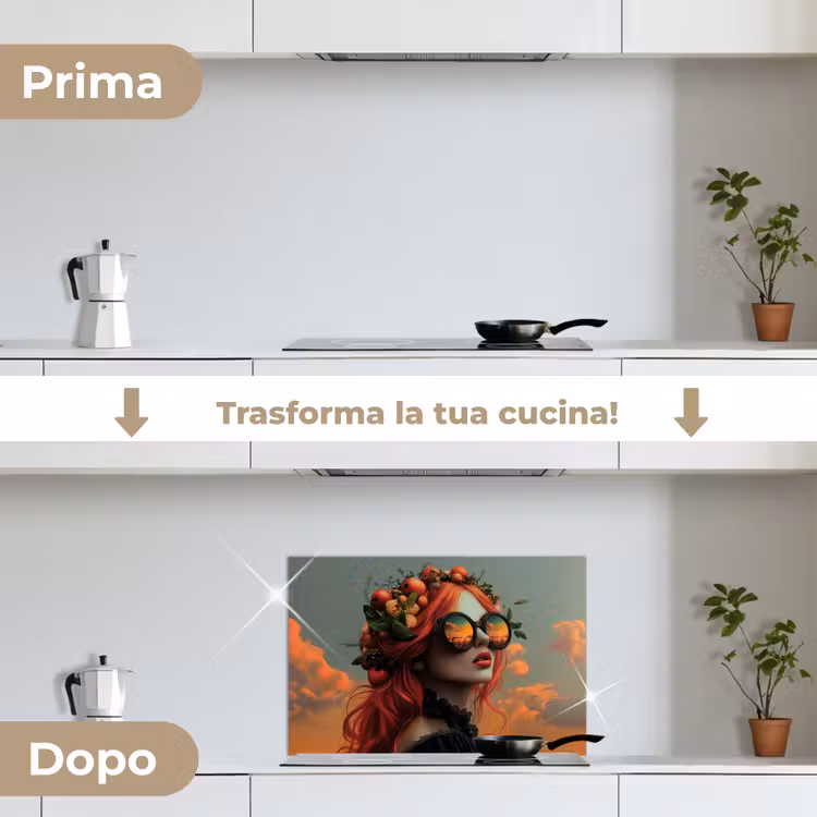 Paraschizzi cucina - Donna - Corona - Pomodoro - Bascilicum - Occhiali da sole — 7