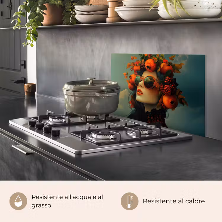 Paraschizzi cucina - Donna - Melograno - Autunno - Occhiali da sole — 2