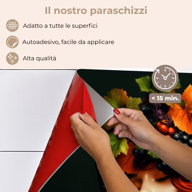 Paraschizzi cucina - Donna - Rosso - Verde - Uva — 4