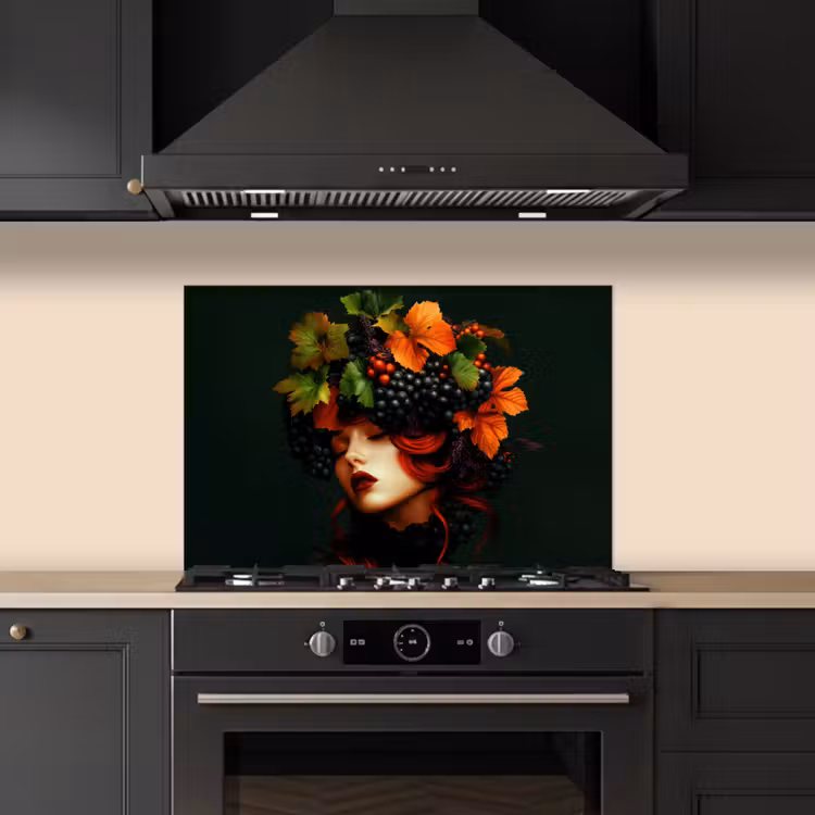 Paraschizzi cucina - Donna - Rosso - Verde - Uva — 5