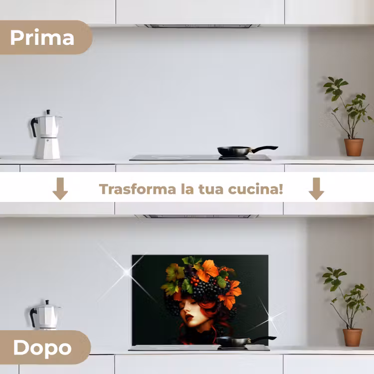 Paraschizzi cucina - Donna - Rosso - Verde - Uva — 7