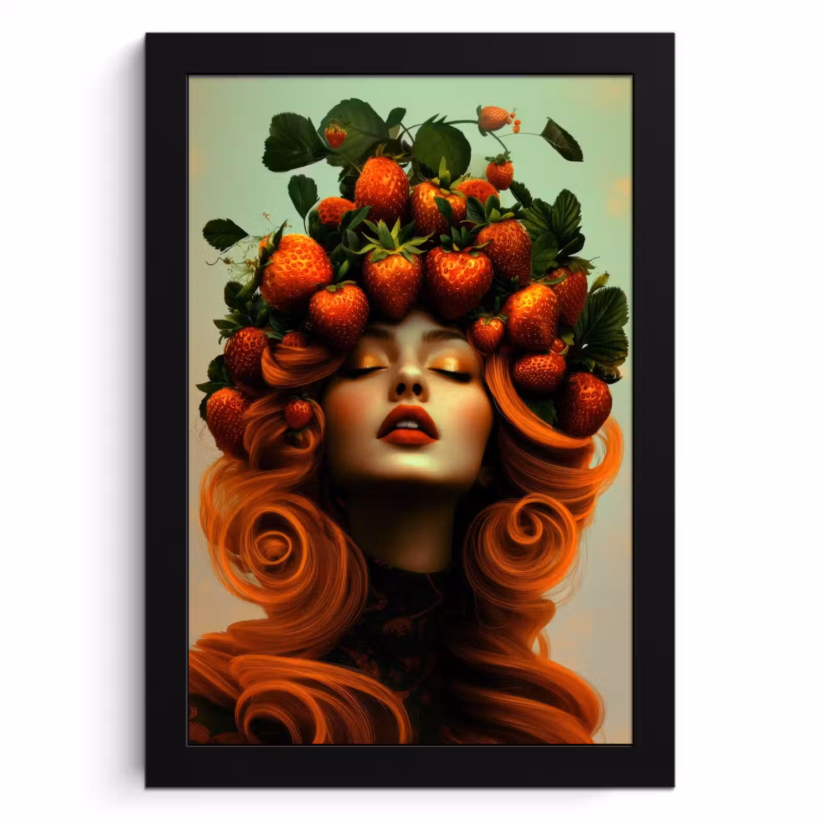 KitchenYeah - Cucina - Cornice per foto - Donna - Fragole - Corona — 1
