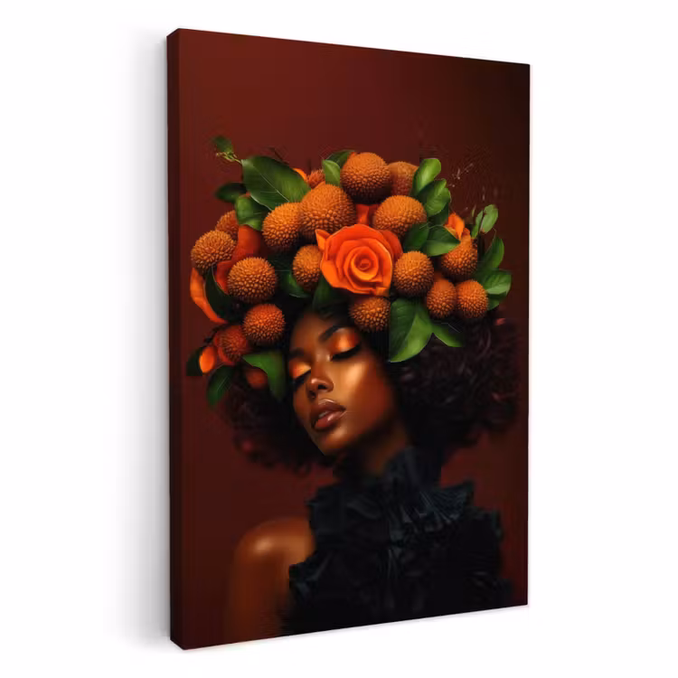 Dipinti su tela - Donna - litchi - esotico — 2