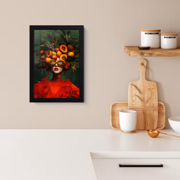 KitchenYeah - Cucina - Cornice per foto - Donna - Frutta - Papaya - Ananas — 2